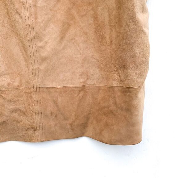 GAP Brown Camel Genuine Goat Suede Shell Top - Picture 8 of 13
